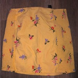 Yellow floral skirt